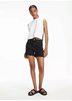 Белые женские футболки без рукавов с круглым вырезом Calvin Klein Jeans