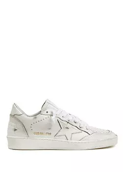 Белые женские кожаные кроссовки ballstar Golden Goose