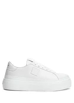 Белые женские кожаные кроссовки city platform на платформе Givenchy