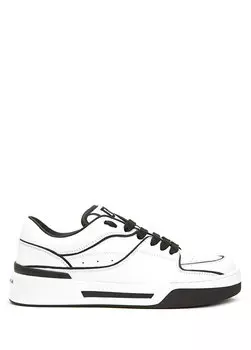 Белые женские кожаные кроссовки Dolce&Gabbana