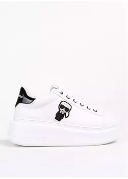 Белые женские кожаные кроссовки Karl Lagerfeld
