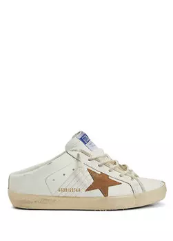 Белые женские кожаные кроссовки super-star sabots Golden Goose