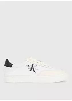 Белые женские кожаные кроссовки YW0YW0129601W Calvin Klein, белый