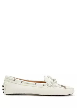 Белые женские кожаные лоферы Tod's