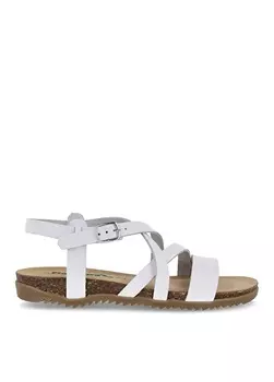 Белые женские кожаные сандалии Pi Natura