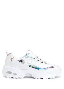 Белые женские кроссовки d'lites wild star Skechers