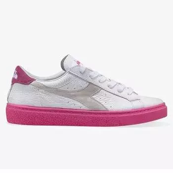 Белые женские кроссовки Montecarlo h color block ita Diadora, розовый