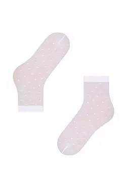 Белые женские носки в горошек Falke