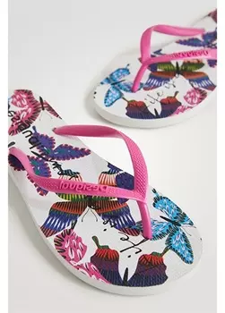 Белые женские пляжные тапочки Desigual