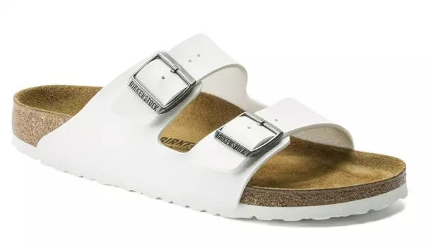 Белые женские сандалии Arizona Birko Flor Birkenstock, белый