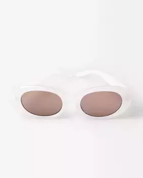 Белые женские солнцезащитные очки овальной формы Parfois с защитой от ультрафиолета, белый