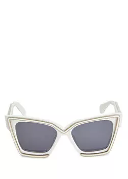 Белые женские солнцезащитные очки Valentino Garavani