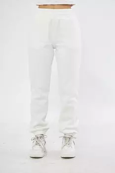 Белые женские спортивные штаны на резинке Chandraswear