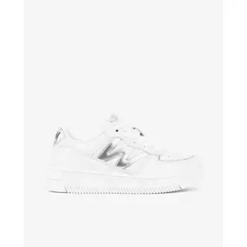 Белые женские спортивные туфли с серебряной деталью сбоку Break and Walk, белый