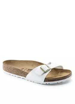 Белые женские тапочки Birkenstock