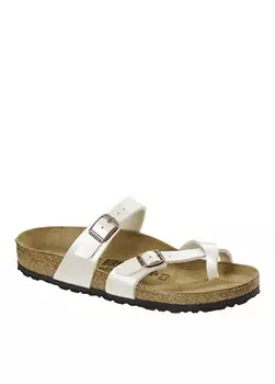 Белые женские тапочки Birkenstock