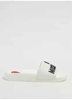 Белые женские тапочки Love Moschino