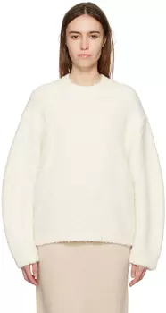 Белый астраханский свитер Lauren Manoogian