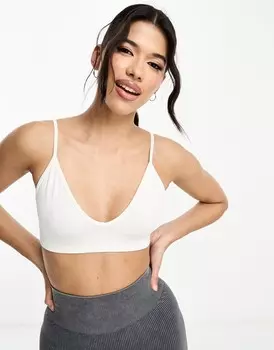Белый бесшовный активный интимный бюстгальтер ASOS 4505 Icon