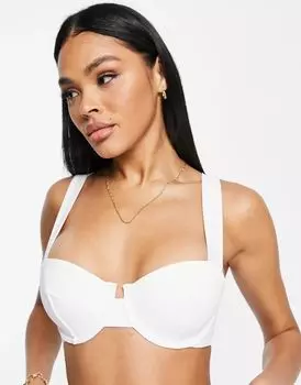 Белый бикини-топ на косточках ASOS