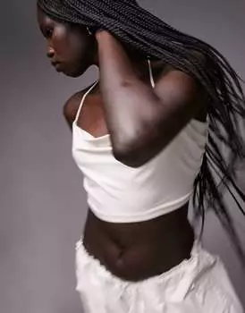 Белый бралетт с завязками на спине Topshop