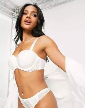 Белый бюстгальтер-балкон с кружевными подкладками Hunkemoller Eleanor