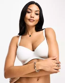 Белый бюстгальтер-футболка из формованной микрофибры ASOS Fuller Bust