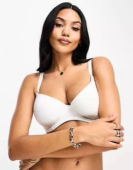 Белый бюстгальтер-футболка из формованной микрофибры ASOS DESIGN Fuller Bust