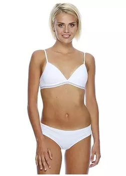 Белый бюстгальтер на косточках для подростков Blackspade