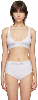 Белый бюстгальтер с треугольными чашечками Palm Angels