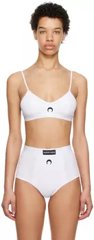 Белый бюстгальтер с вышивкой Marine Serre