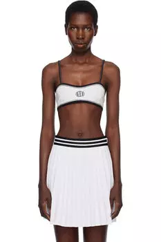 Белый декорированный бюстгальтер-бралетт Bode