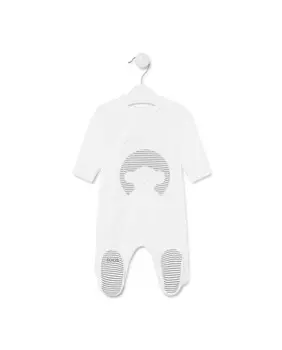 Белый детский комбинезон-перекресток с силуэтом медведя Tous, белый