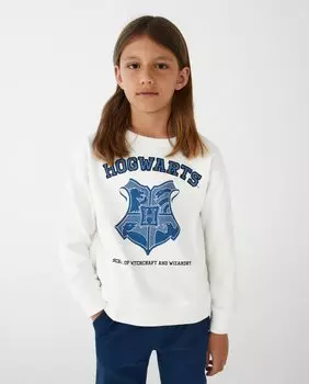 Белый детский свитшот с принтом Гарри Поттера El Corte Ingls, белый