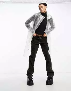 Белый длинный плащ Noisy May Droplets