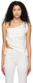 Белый драпированный камзол Christopher Esber