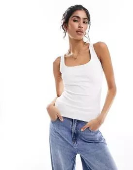Белый двусторонний топ Vero Moda с квадратным вырезом
