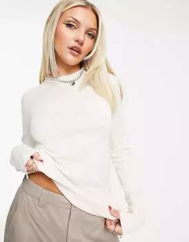 Белый джемпер с круглым вырезом JJXX