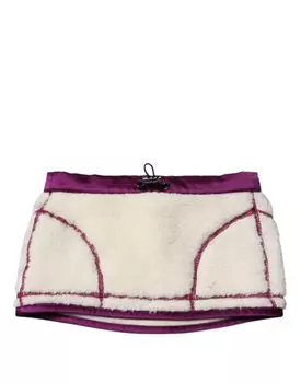 Белый фиолетовый кашемировый флисовый шарф для шеи Dolce & Gabbana