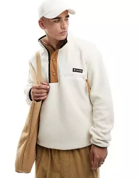 Белый флисовый свитер Columbia Helvetia II с короткой планкой на кнопках