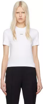 Белый Футболка Les Classiques 'Le T-Shirt Gros Grain' Jacquemus, цвет White