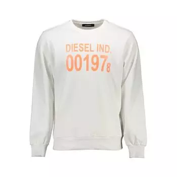 Белый хлопковый мужской свитер Diesel
