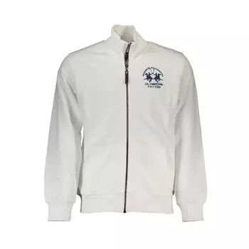 Белый хлопковый мужской свитер La Martina