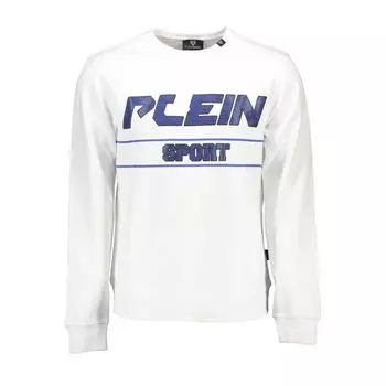 Белый хлопковый мужской свитер Plein Sport