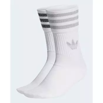 Белый хлопковый носок Adidas