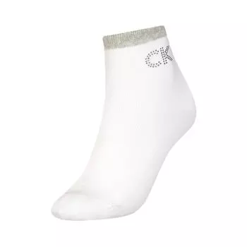 Белый хлопковый носок Calvin Klein