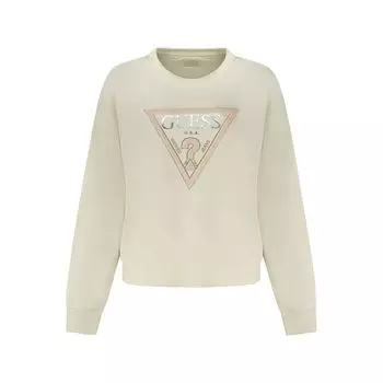 Белый хлопковый свитер Guess Shoes