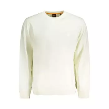 Белый хлопковый свитер Hugo Boss