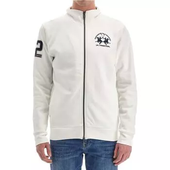 Белый хлопковый свитер La Martina