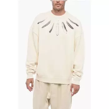 Белый хлопковый свитер Marcelo Burlon, White